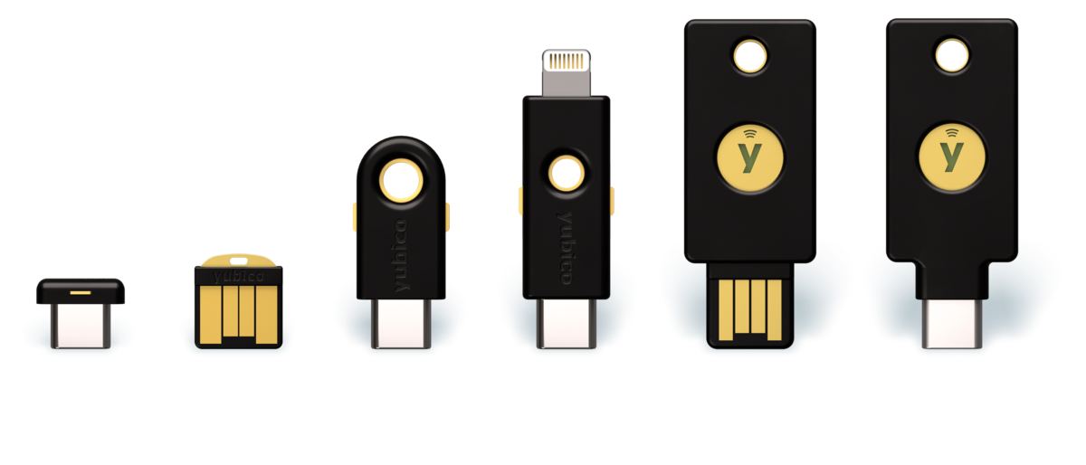 YubiKey hardware security keys